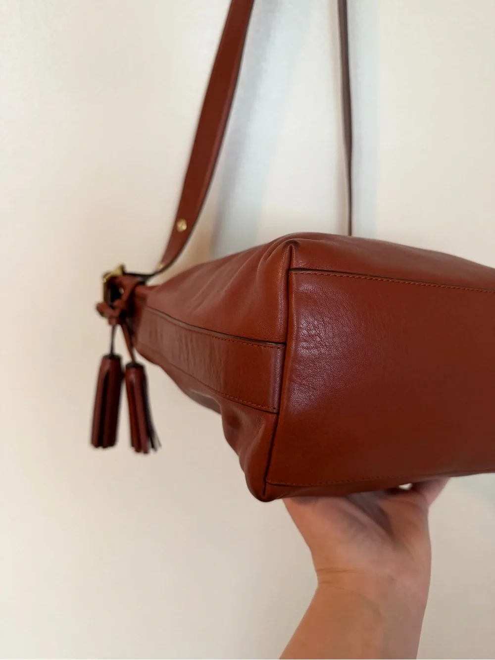 COACH Brown Leather Legacy Duffle Shoulder Bag 19889 Gold Hardware with Wallet